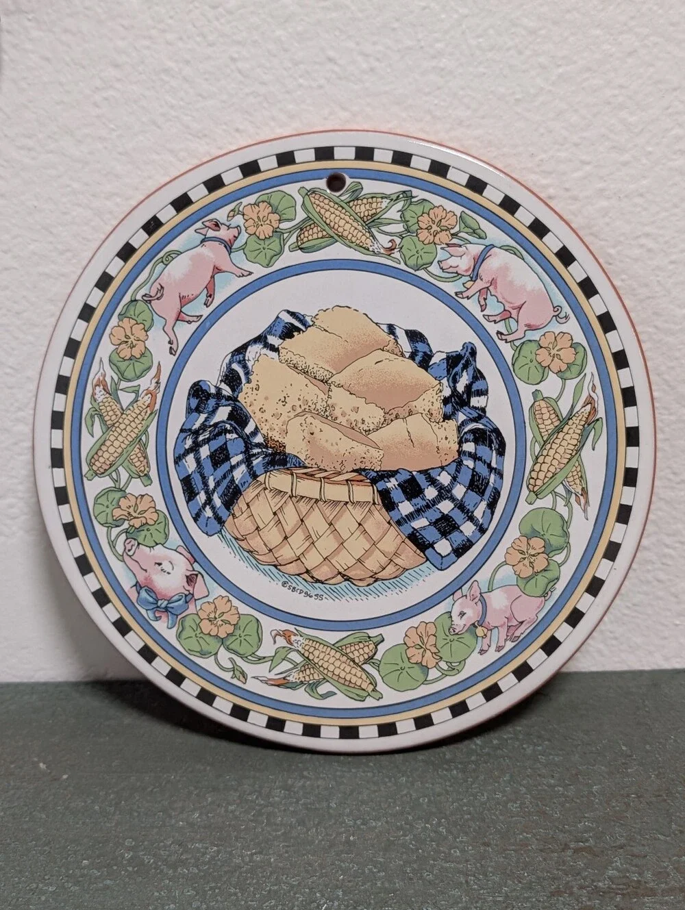 Santa Barbara Designs TerraCotta Old Fashioned Corn Bread Decor Trivet Recipe